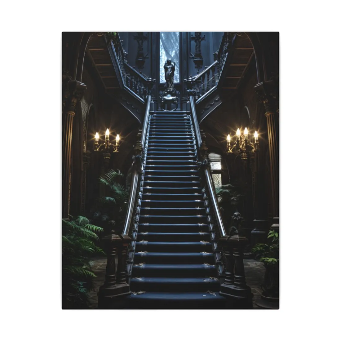 Haunted Victorian Mansion Mystery: Spooky Gothic - Canvas