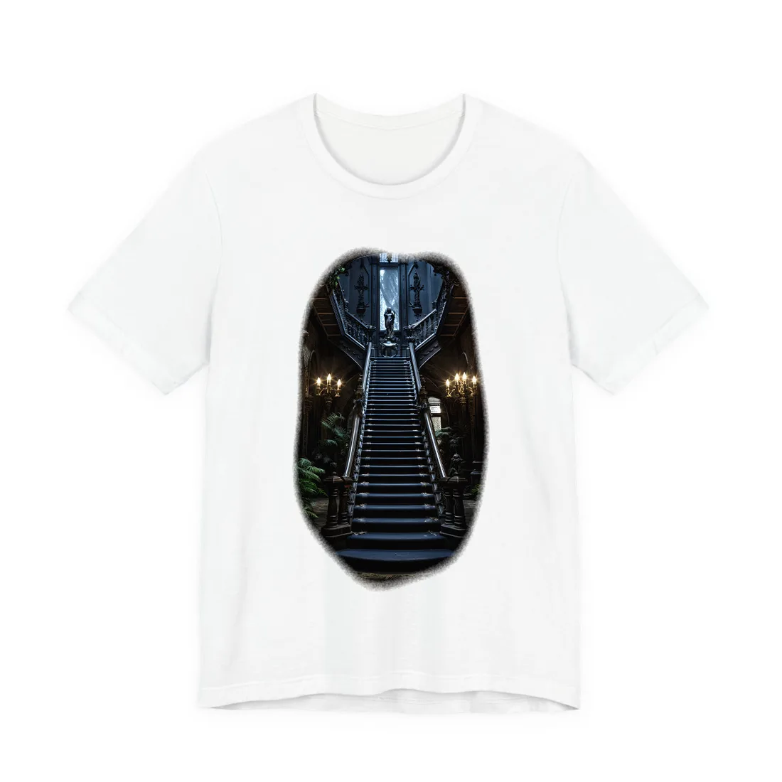 Haunted Victorian Mansion Mystery: Spooky Gothic - T-Shirt (White)