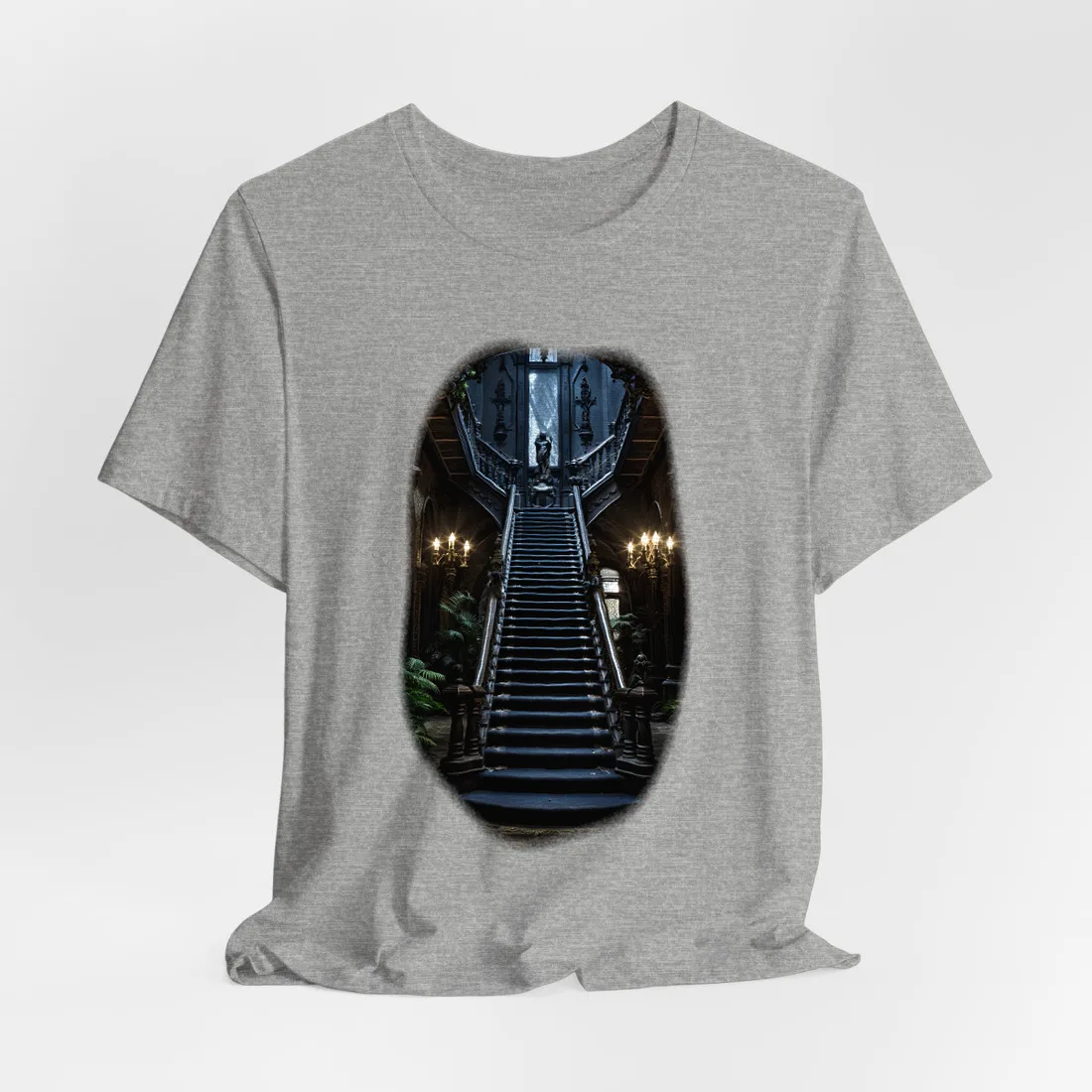 Haunted Victorian Mansion Mystery: Spooky Gothic - T-Shirt (Athletic Heather)