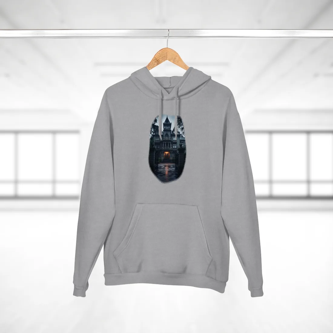 Haunted Victorian Mansion: Spooky Atmosphere - Hoodie (Heather Grey)