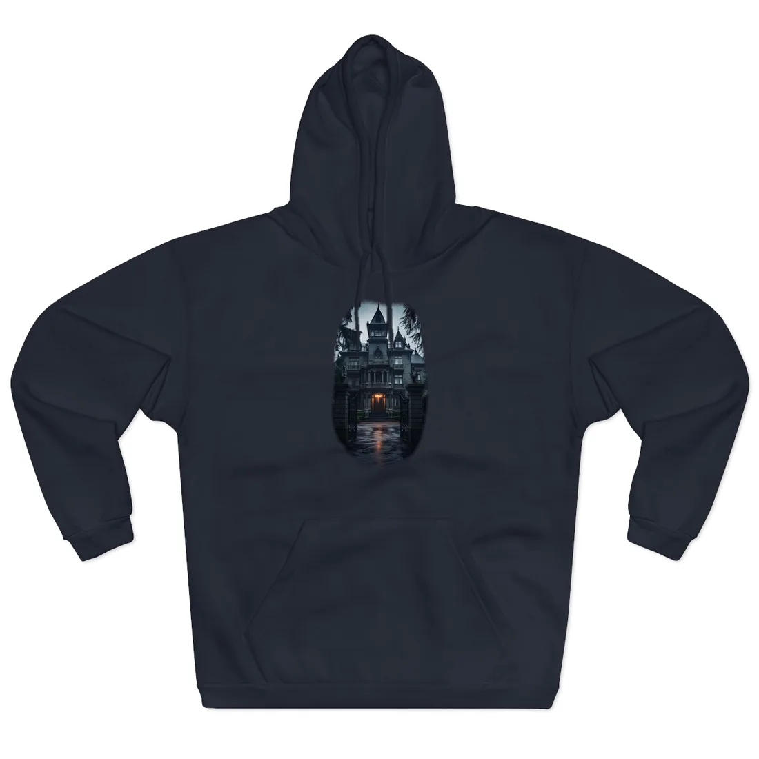 Haunted Victorian Mansion: Spooky Atmosphere - Hoodie (Navy)
