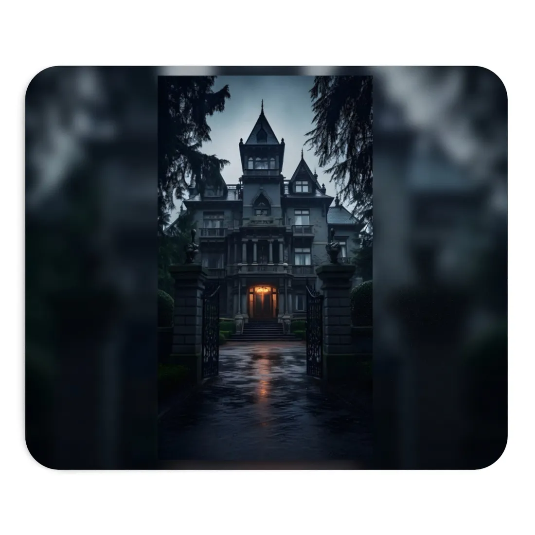 Haunted Victorian Mansion: Spooky Atmosphere - Mouse Pad