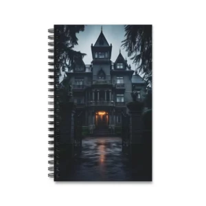Gothic Mansion at Dusk Spiral Notebook