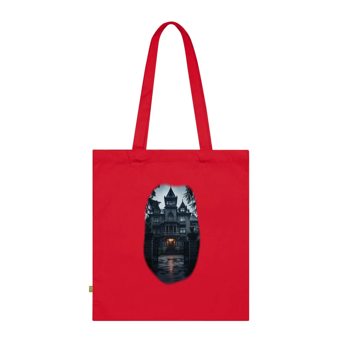 Haunted Victorian Mansion: Spooky Atmosphere - Tote Bag (Classic Red)