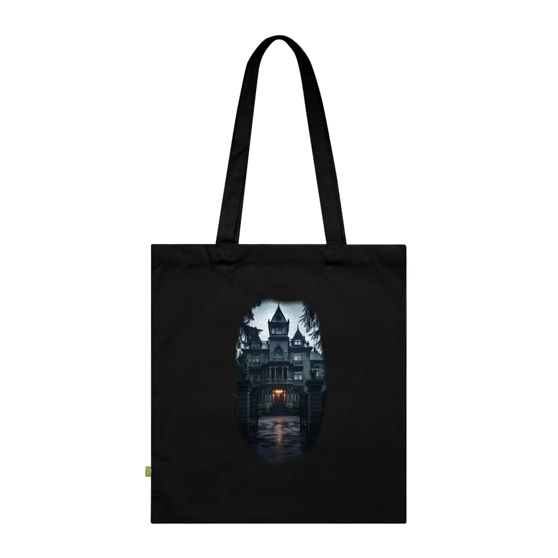 Haunted Victorian Mansion: Spooky Atmosphere - Tote Bag (Black)