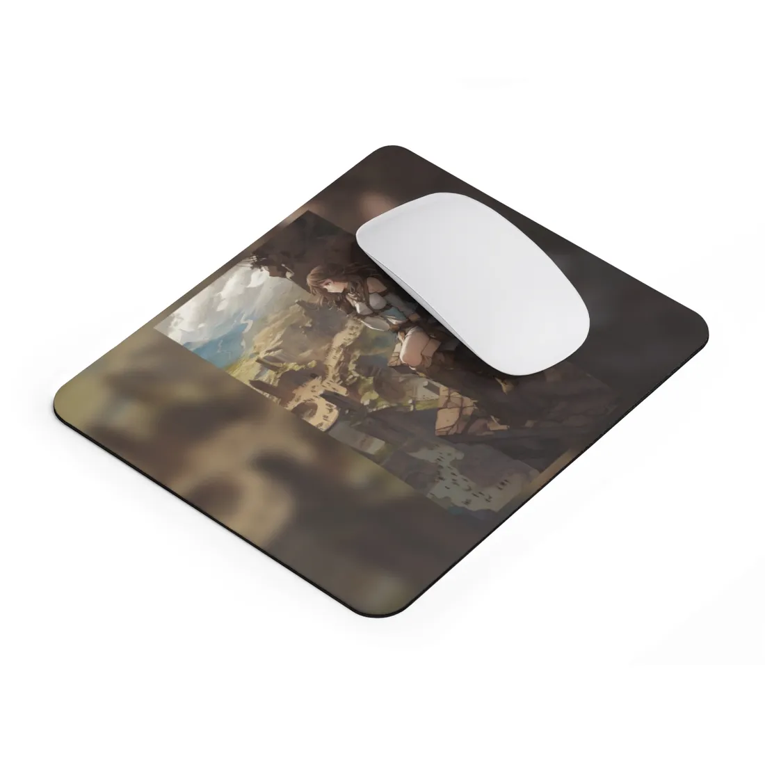 Heroic Bird's Eye View: A Detailed Anime Scene - Mouse Pad