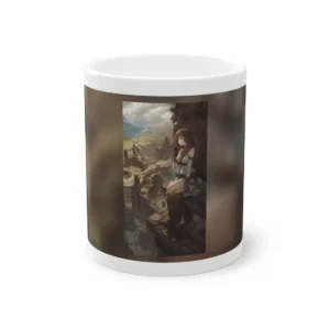Girl Sitting on Cliff Mug