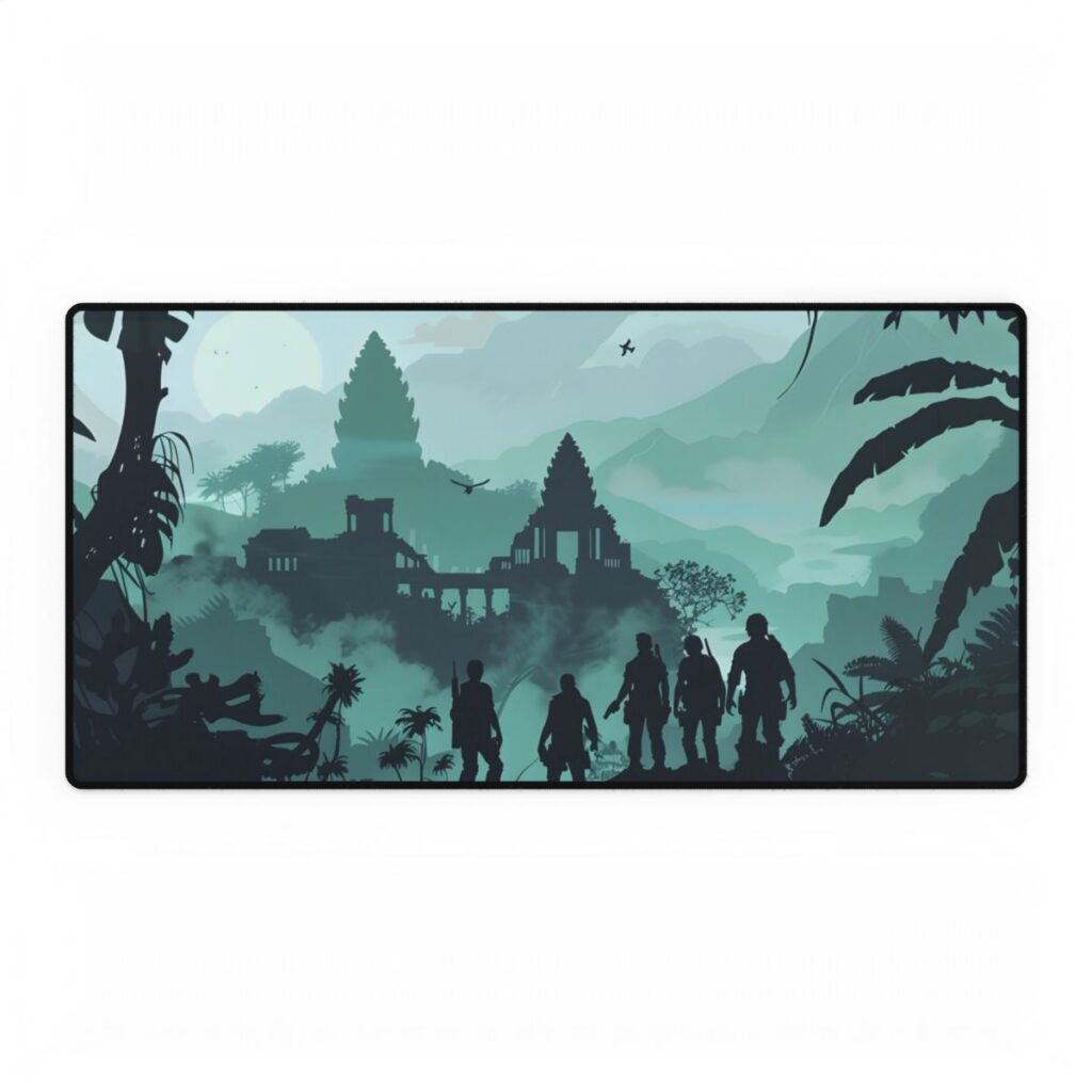 Heroic Night Digital Art: Starry Skies Adventure - Desk Mat