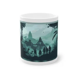 Silhouettes at the Misty Temple Mug