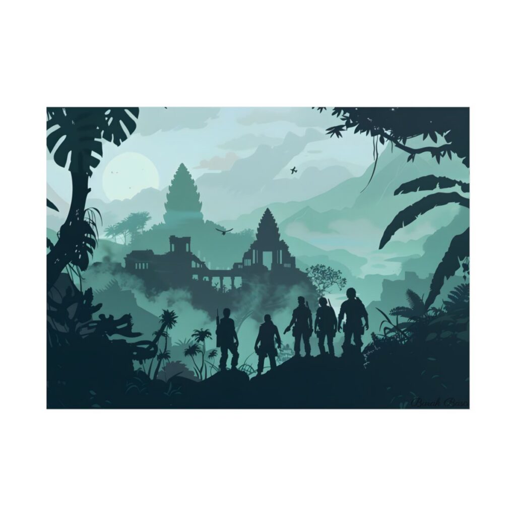 Heroic Night Digital Art: Starry Skies Adventure - Poster