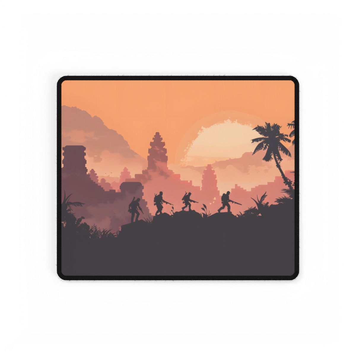 Heroic Pair & Loyal Friend: Minimalist Portrait - Desk Mat