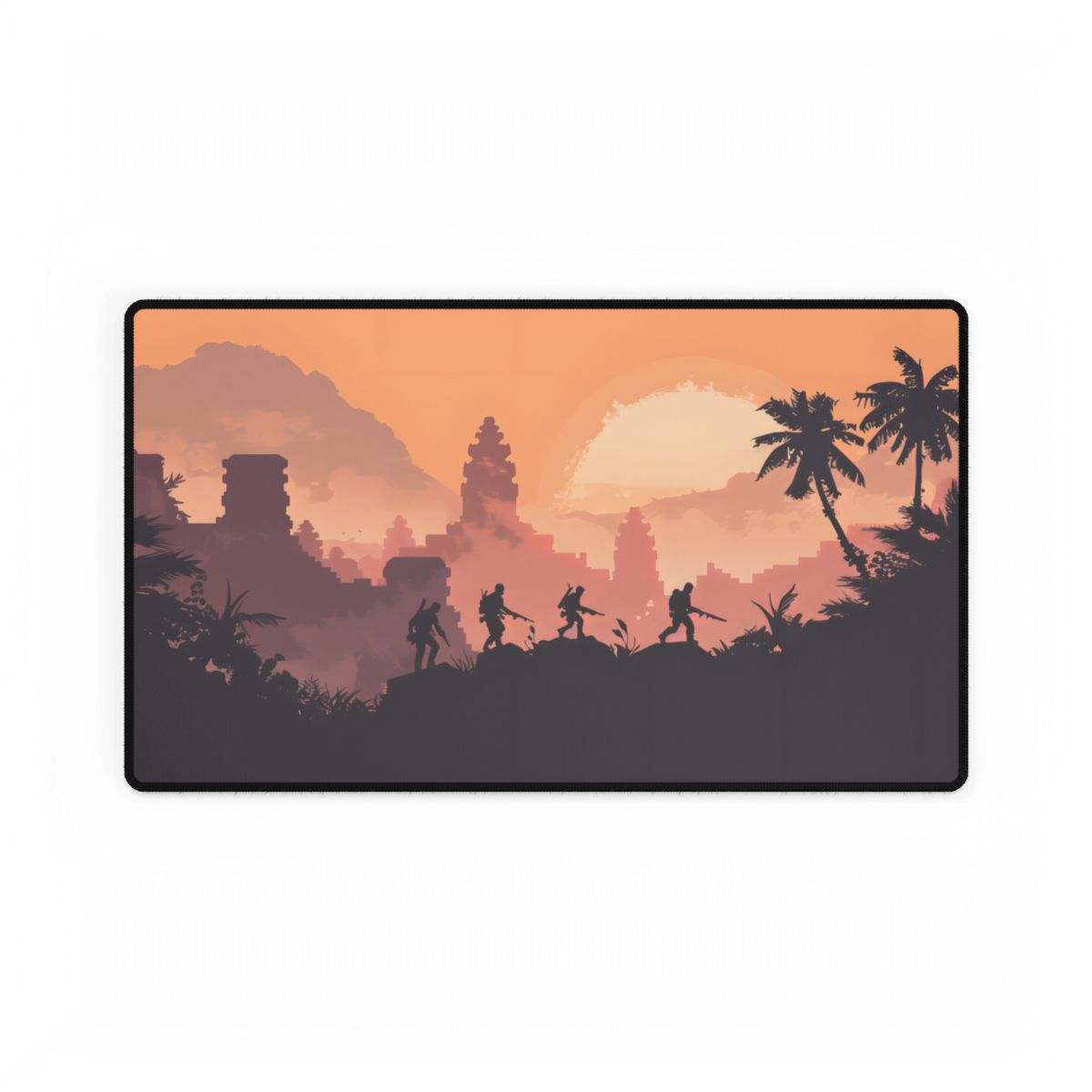 Heroic Pair & Loyal Friend: Minimalist Portrait - Desk Mat
