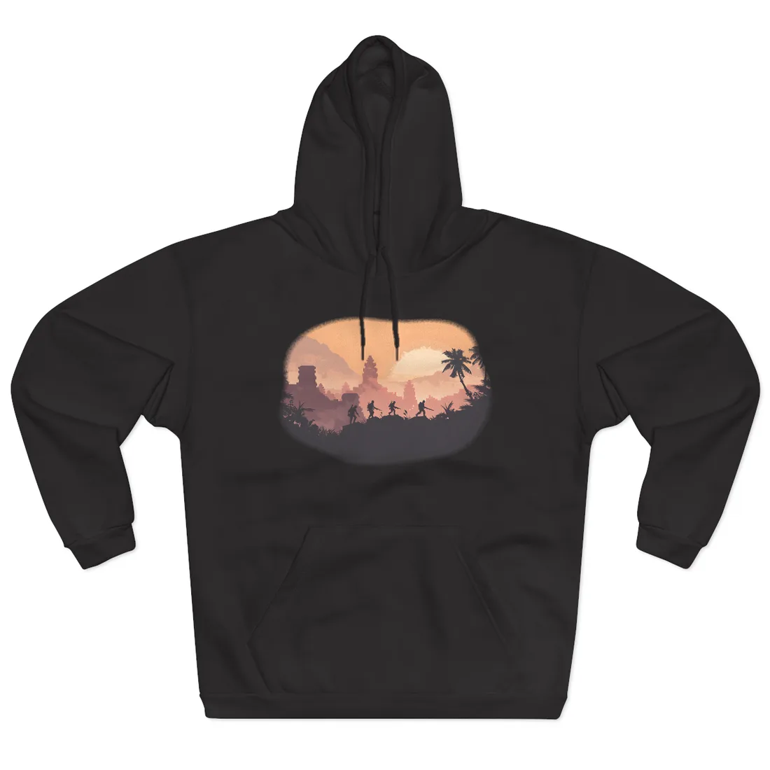 Heroic Pair & Loyal Friend: Minimalist Portrait - Hoodie (Black)