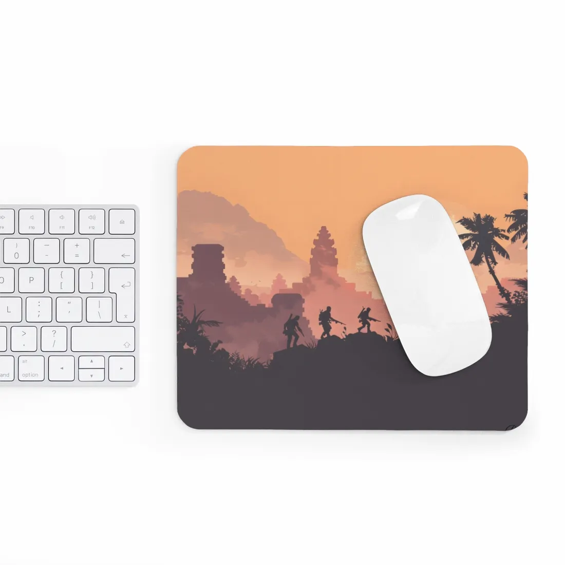 Heroic Pair & Loyal Friend: Minimalist Portrait - Mouse Pad