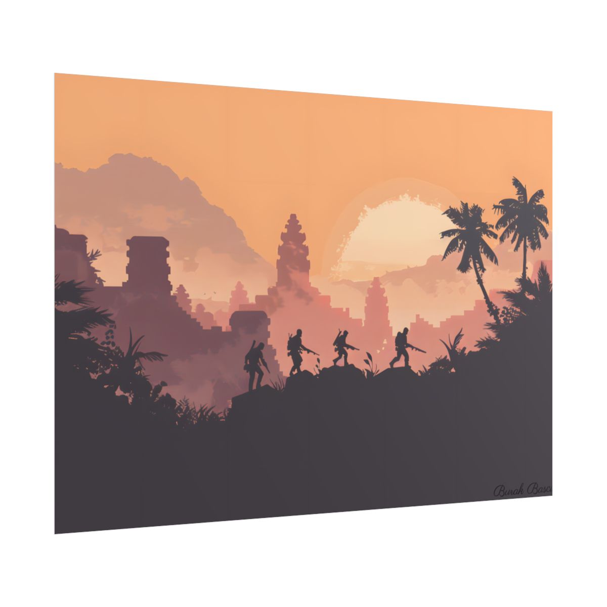Heroic Pair & Loyal Friend: Minimalist Portrait - Poster