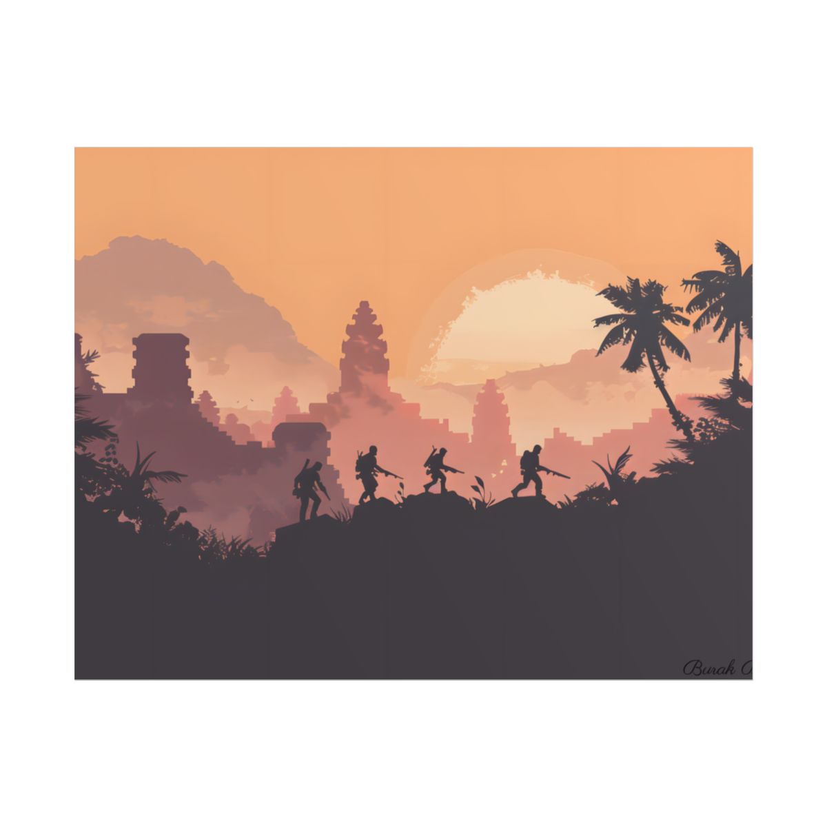 Heroic Pair & Loyal Friend: Minimalist Portrait - Poster