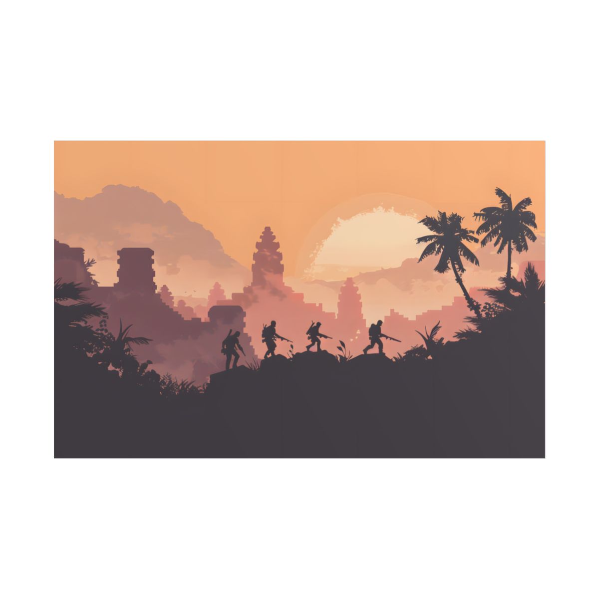 Heroic Pair & Loyal Friend: Minimalist Portrait - Poster