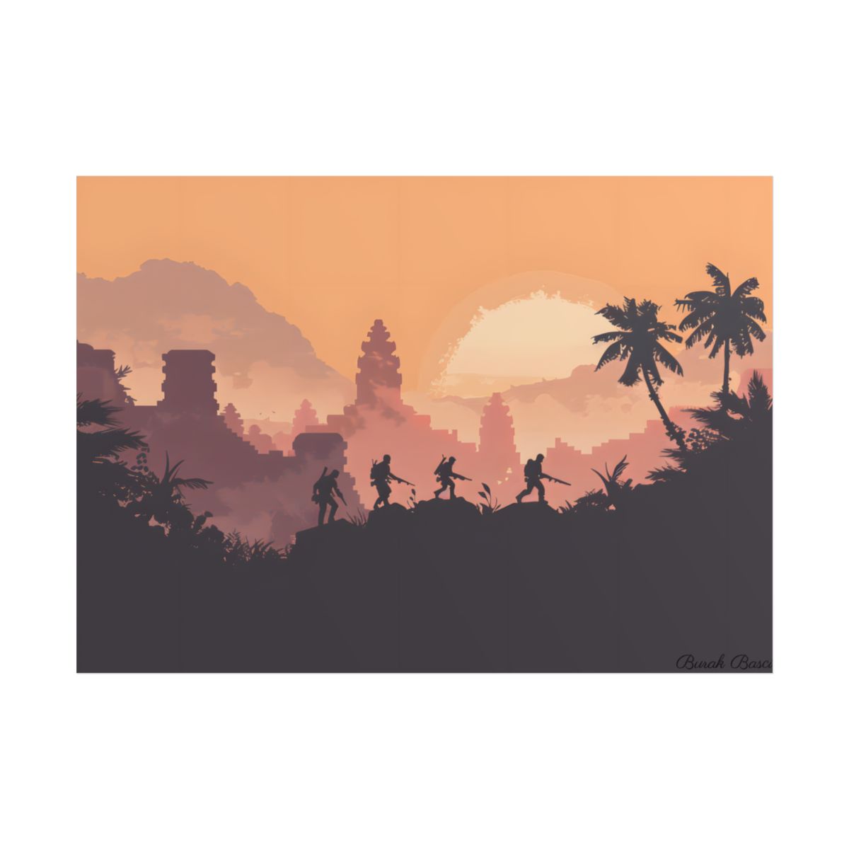 Heroic Pair & Loyal Friend: Minimalist Portrait - Poster