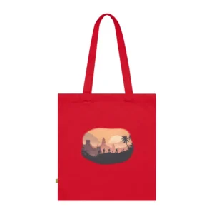 Soldiers at Sunset Temple Ruins Tote Bag