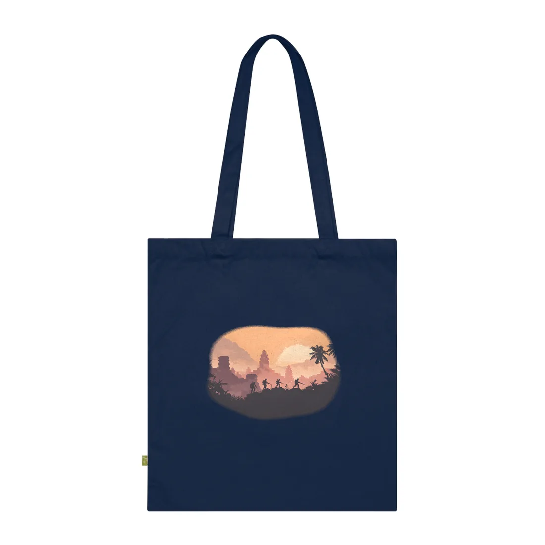 Heroic Pair & Loyal Friend: Minimalist Portrait - Tote Bag (French Navy)