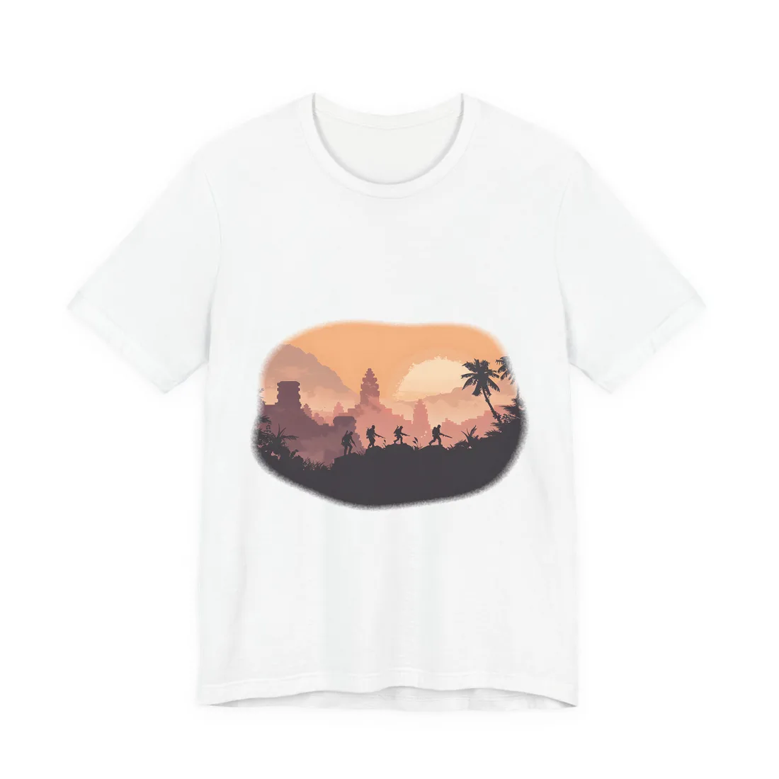 Heroic Pair & Loyal Friend: Minimalist Portrait - T-Shirt (White)