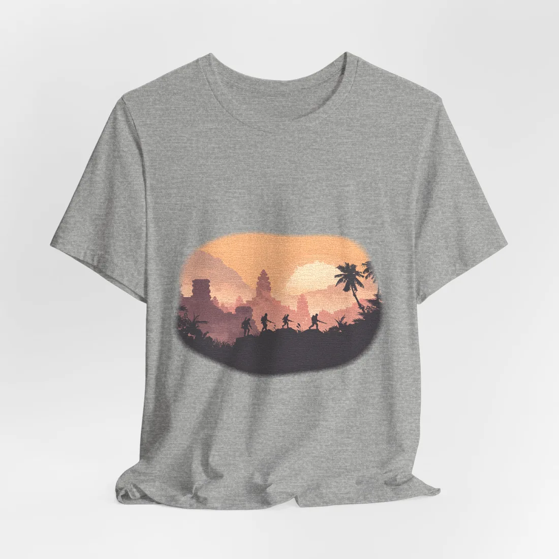 Heroic Pair & Loyal Friend: Minimalist Portrait - T-Shirt (Athletic Heather)