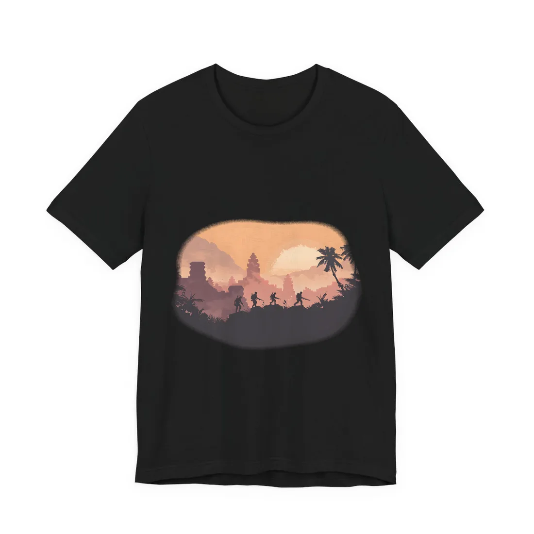 Heroic Pair & Loyal Friend: Minimalist Portrait - T-Shirt (Black)