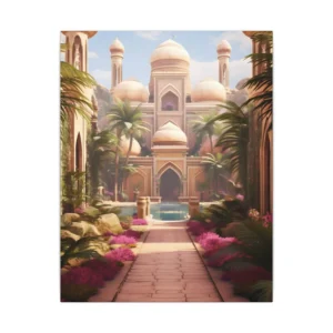 Domed Palace Garden Path Canvas Print