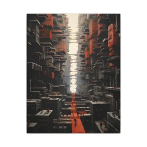 Futuristic City Canyon Canvas Print