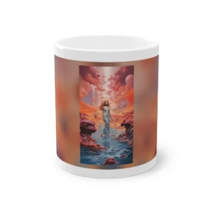 Woman Standing in Water Mug