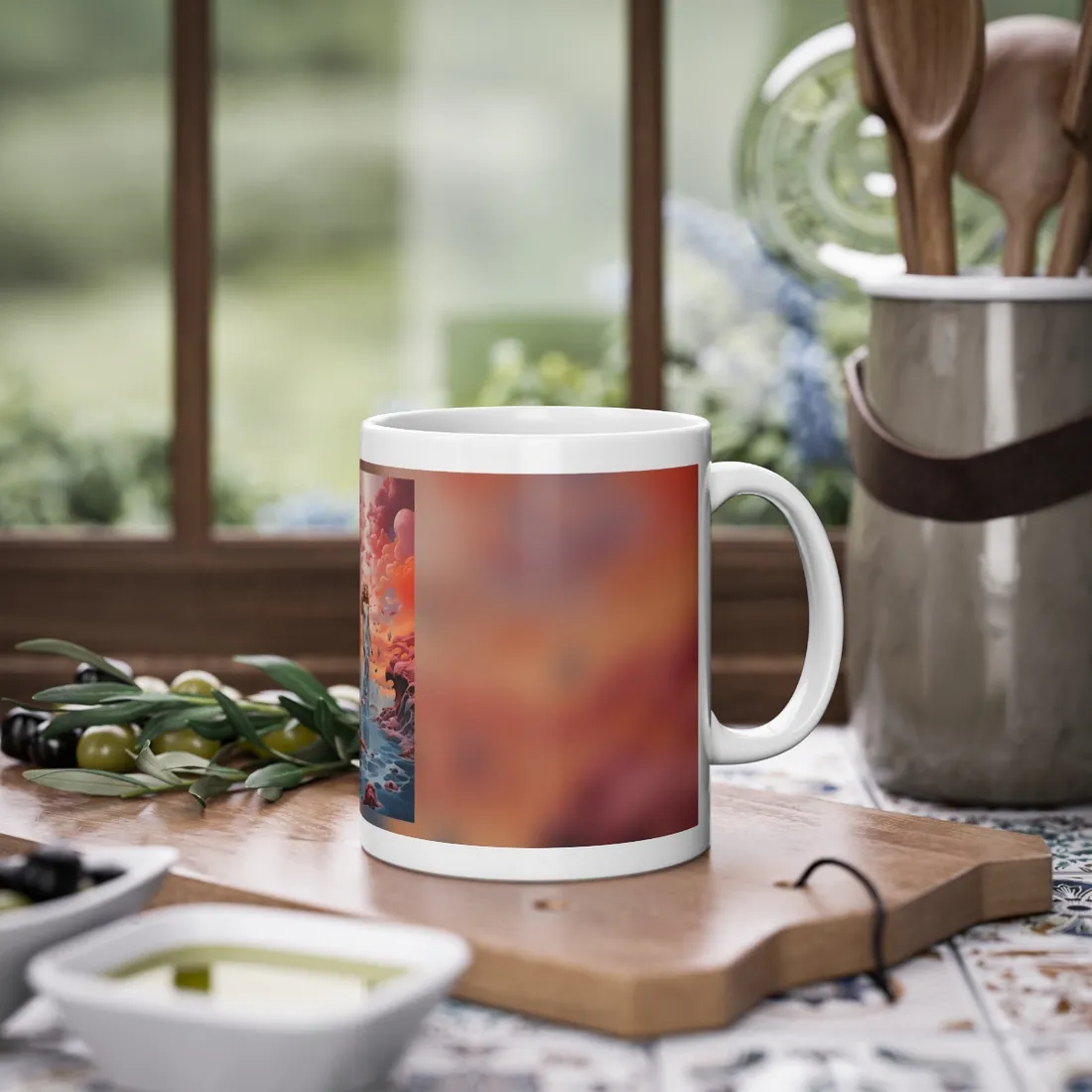 Immersive Dreamscape: A Surreal Journey through Psychedelic Art - Mug