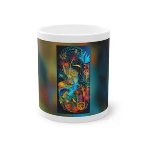 Paper-Cut Tropical Birds and Flowers Mug