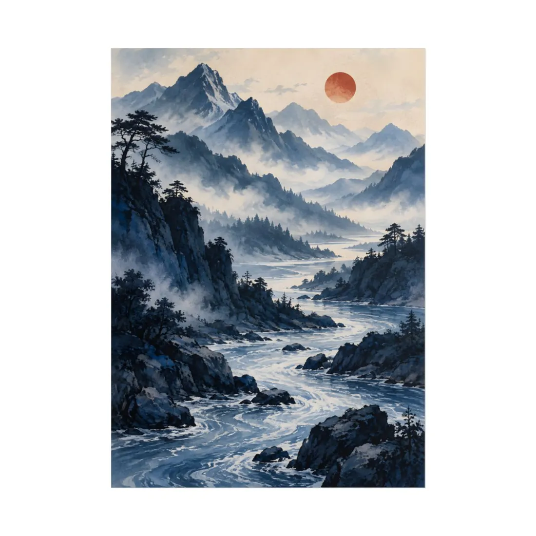 Indigo Mountain River - Poster