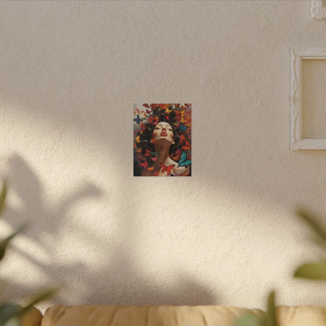 Indoor Study: Digital Artwork of Person Working on Computer - Canvas