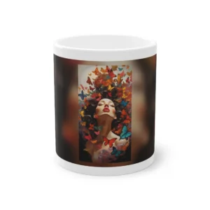 Woman with Butterflies Mug