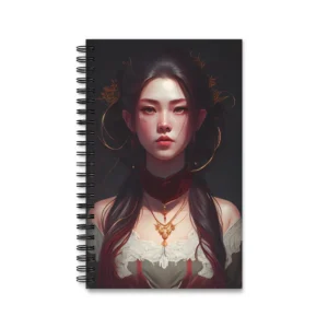 Gilded Crimson Portrait Spiral Notebook
