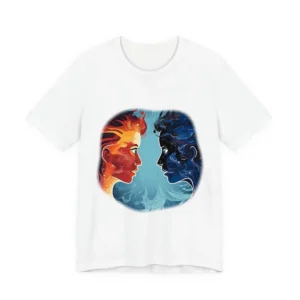 Red and Blue Profile Faces T-Shirt