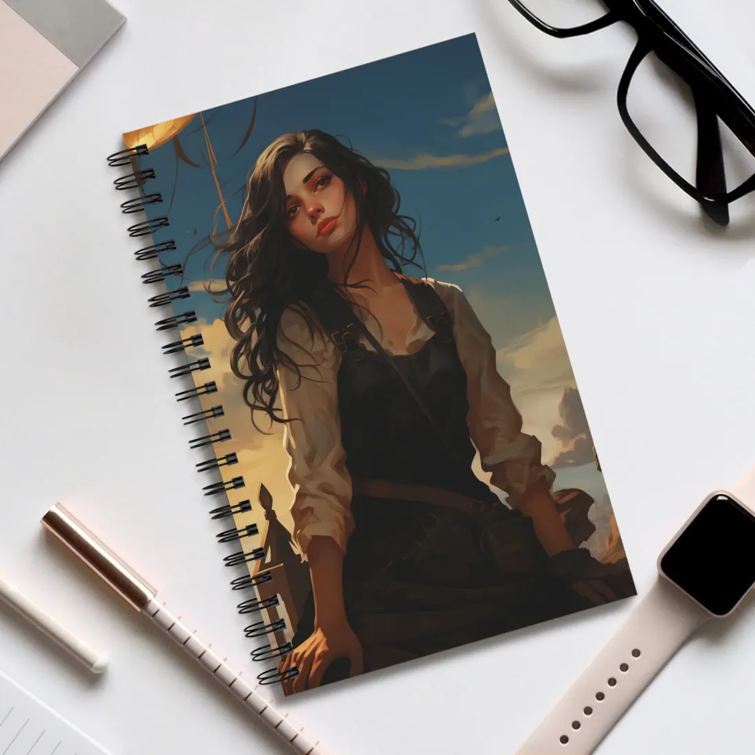 Intimate Hands: A Private Book Moment - Spiral Notebook