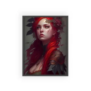 Red Haired Fantasy Woman Framed Poster