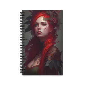 Red Haired Fantasy Woman Spiral Notebook