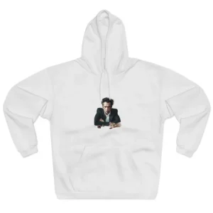 Frustrated Man at Cluttered Desk Hoodie