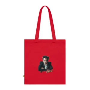 Frustrated Man at Cluttered Desk Tote Bag