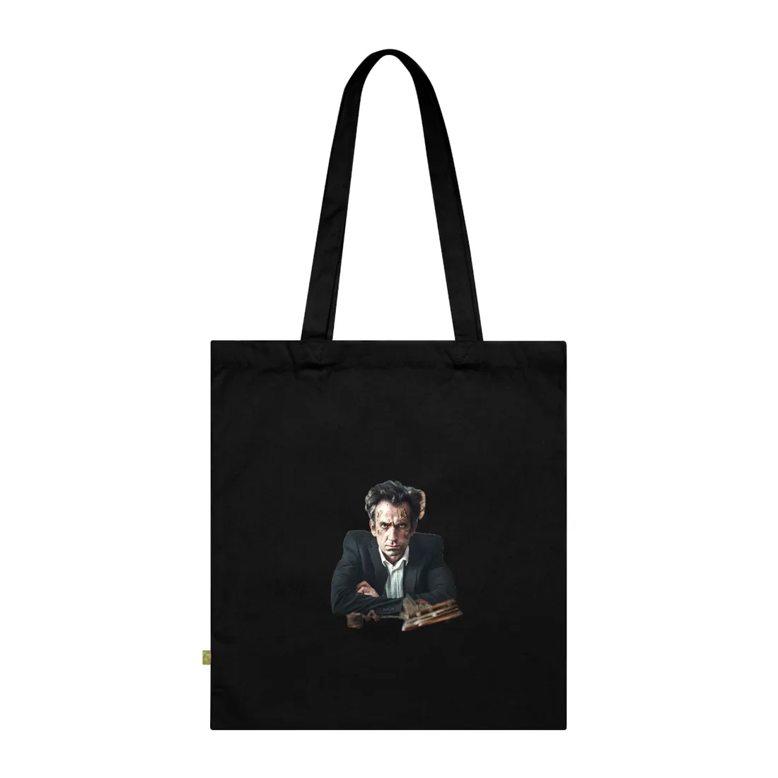 Intimate Self-Reflection: A Man's Portrait - Tote Bag (Black)