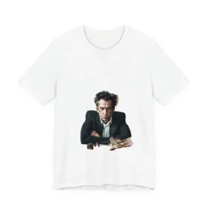 Frustrated Man at Cluttered Desk T-Shirt