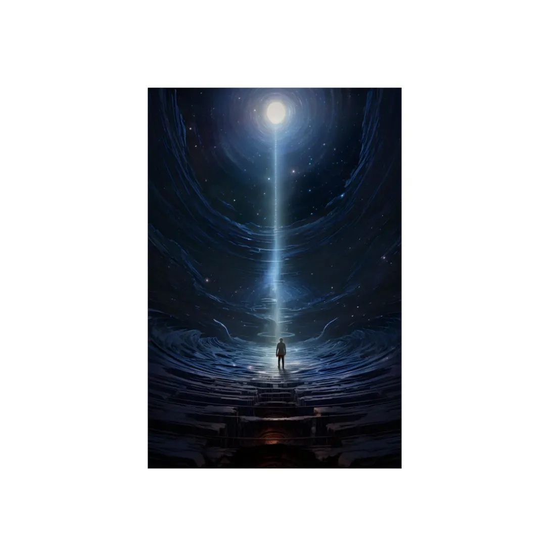 Intrepid Space Explorer: A Journey Through Stars and Galaxies - Metal Poster
