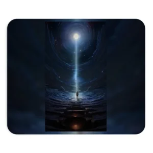Figure Beneath a Starry Sky Mouse Pad