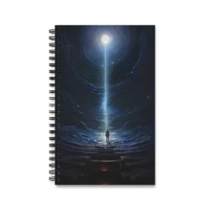 Figure Beneath a Starry Sky Spiral Notebook