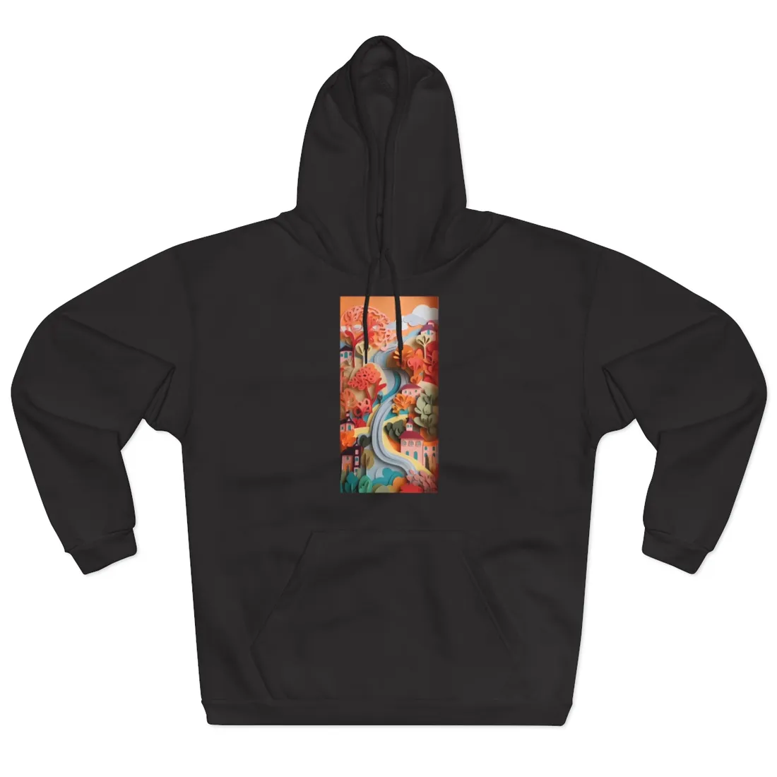 Intricate European Landscape: Paper Quilling - Hoodie