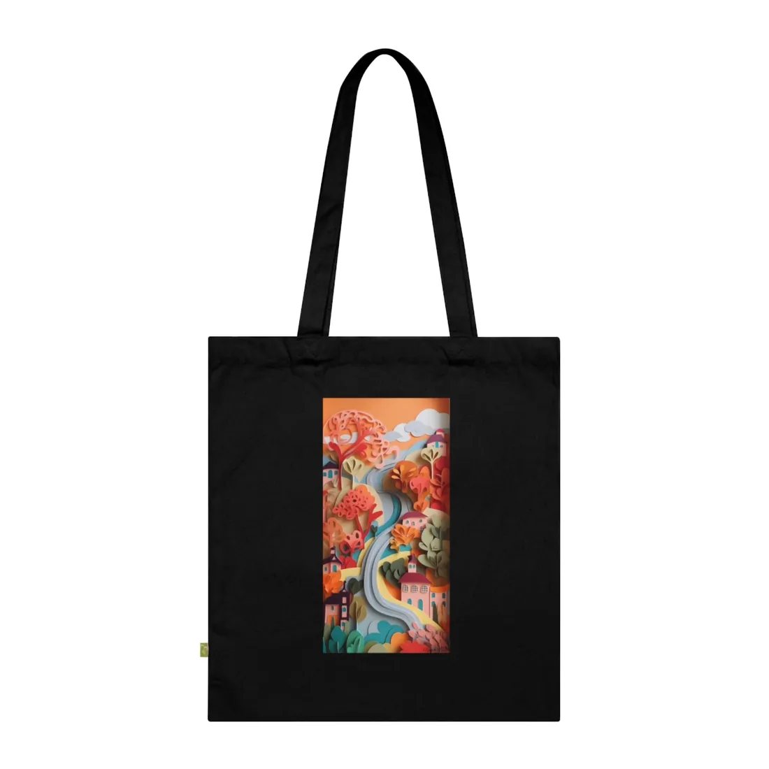 Intricate European Landscape: Paper Quilling - Tote Bag