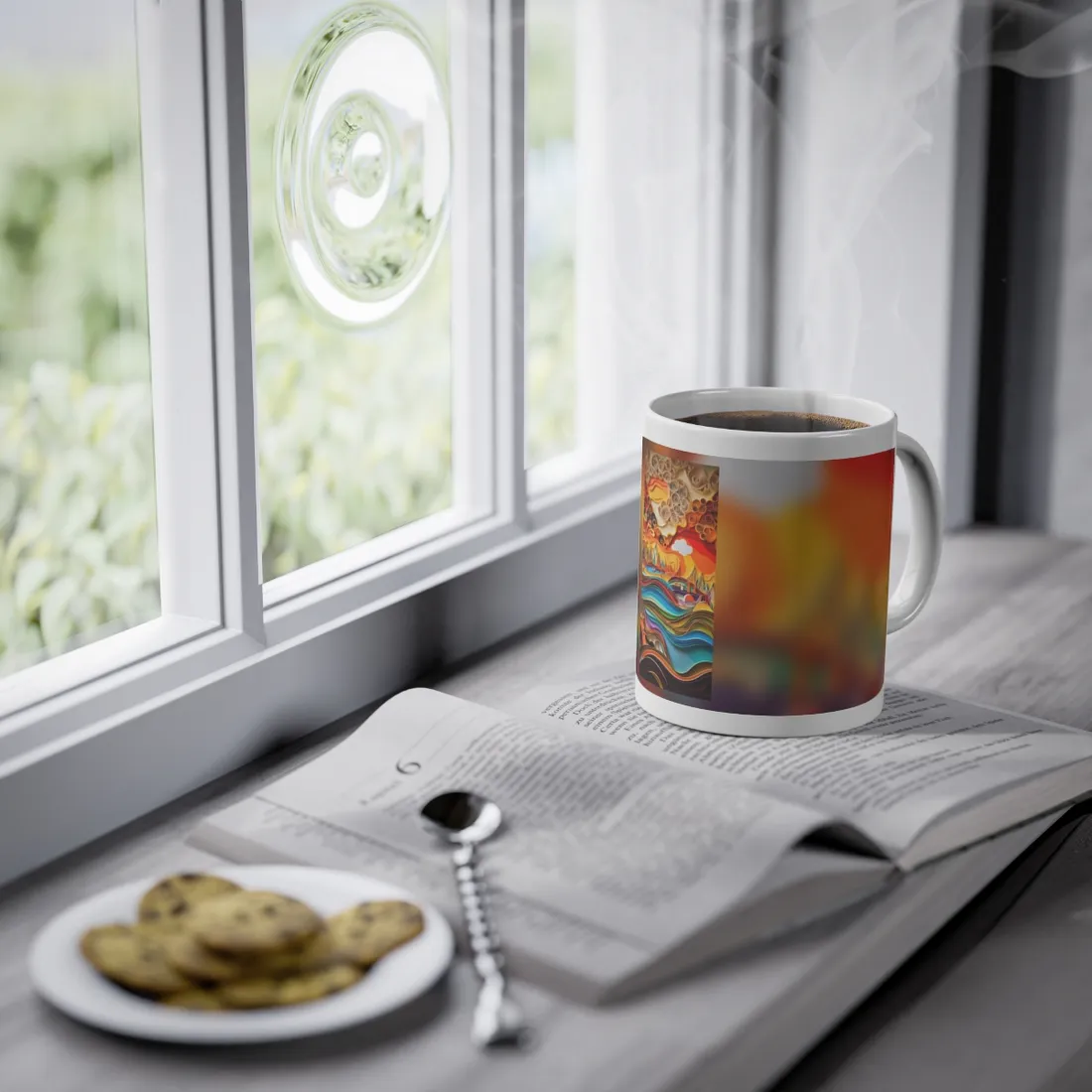 Intricate Indian Landscape: Hand-Crafted Paper Quilling - Mug